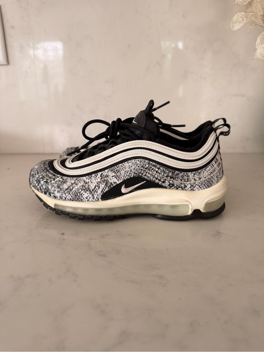 Nike Air Max 97 Cocoa Snake Snakeskin Women’s 6.5 Black White